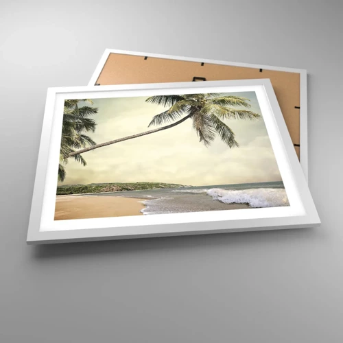 Poster in een witte lijst - Tropische droom - 50x40 cm