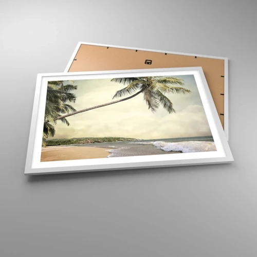 Poster in een witte lijst - Tropische droom - 70x50 cm