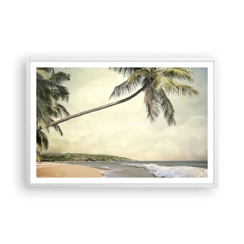 Poster in een witte lijst - Tropische droom - 91x61 cm