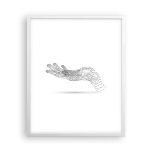 Poster in een witte lijst - Veerkrachtige hand - 40x50 cm