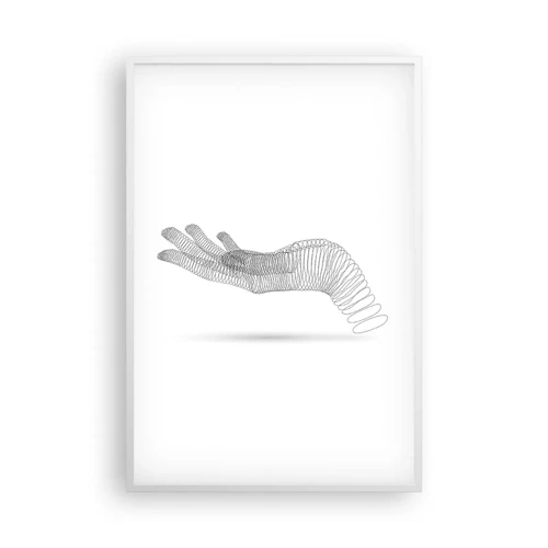 Poster in een witte lijst - Veerkrachtige hand - 61x91 cm