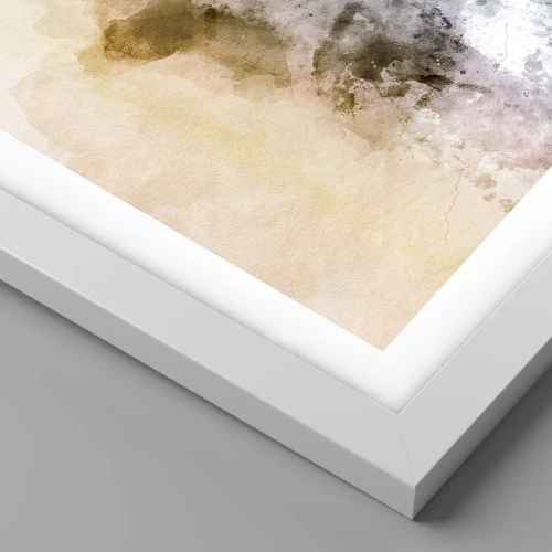 Poster in een witte lijst - Verdronken in een wolk van mist - 30x40 cm