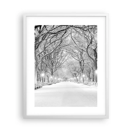 Poster in een witte lijst - Vier seizoenen - winter - 40x50 cm