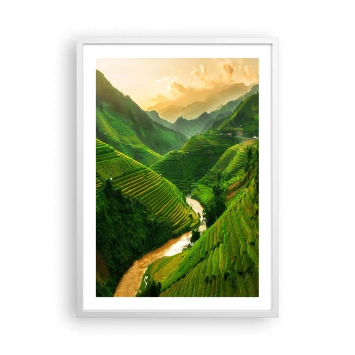 Poster in een witte lijst - Vietnamese vallei - 50x70 cm