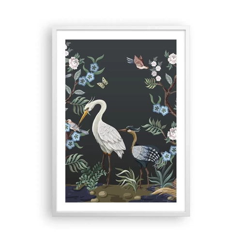 Poster in een witte lijst - Vogelparade - 50x70 cm