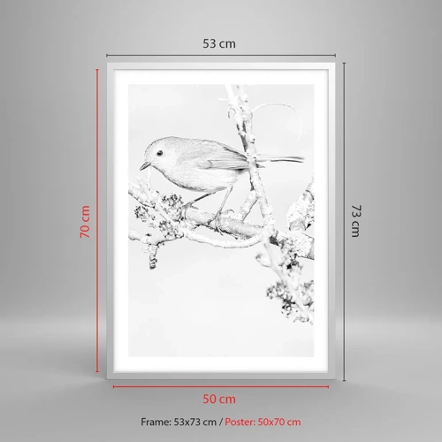 Poster in een witte lijst - Winterochtend - 50x70 cm