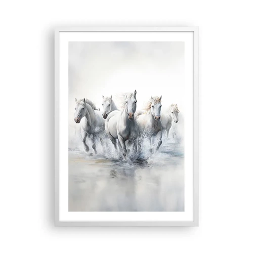 Poster in een witte lijst - Witte magie - 50x70 cm