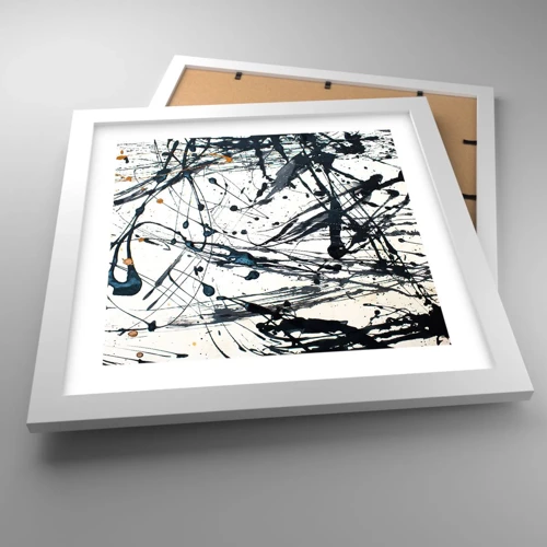 Poster in een witte lijst - Zin of geen zin? - 30x30 cm