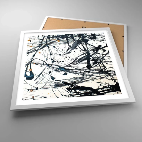 Poster in een witte lijst - Zin of geen zin? - 50x50 cm