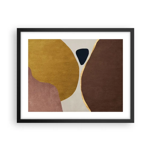 Poster in een zwarte lijst - Abstractie – een plek in de ruimte - 50x40 cm