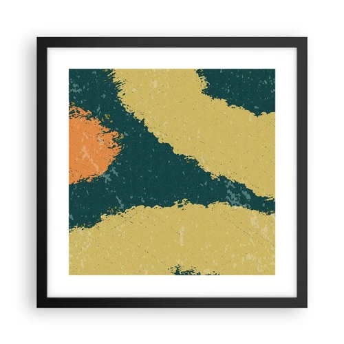 Poster in een zwarte lijst - Abstractie – langzame beweging - 40x40 cm