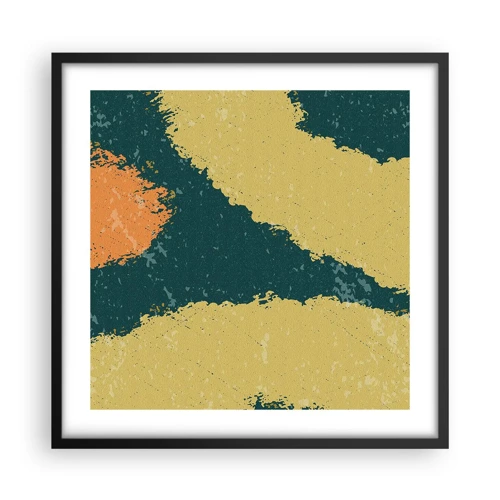 Poster in een zwarte lijst - Abstractie – langzame beweging - 50x50 cm