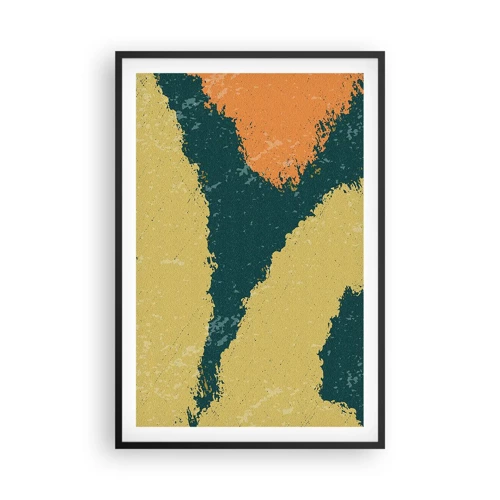 Poster in een zwarte lijst - Abstractie – langzame beweging - 61x91 cm