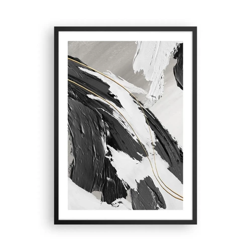 Poster in een zwarte lijst - Abstractie op grote schaal - 50x70 cm