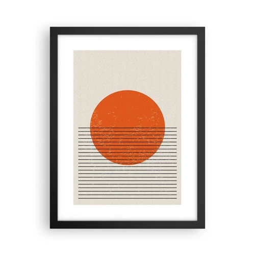 Poster in een zwarte lijst - Altijd de zon - 30x40 cm