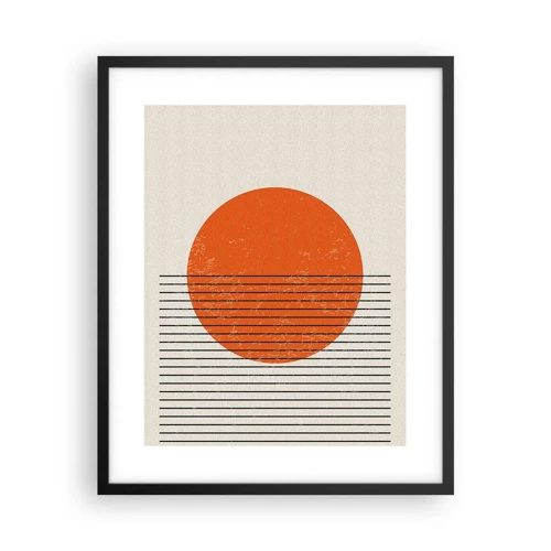 Poster in een zwarte lijst - Altijd de zon - 40x50 cm