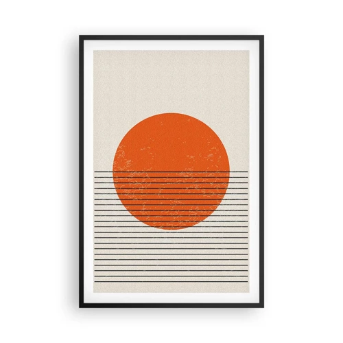 Poster in een zwarte lijst - Altijd de zon - 61x91 cm