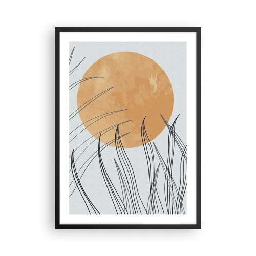 Poster in een zwarte lijst - Altijd naar de zon - 50x70 cm