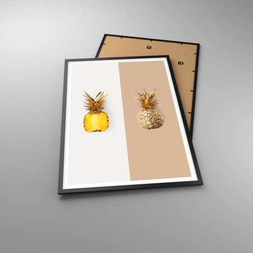 Poster in een zwarte lijst - Ananas voor ons - 61x91 cm