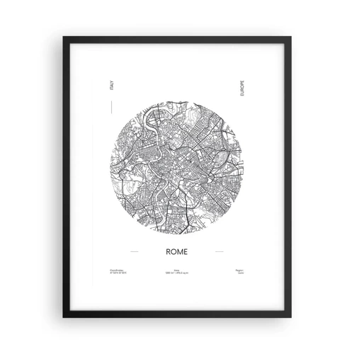 Poster in een zwarte lijst - Anatomie van Rome - 40x50 cm