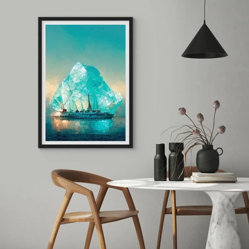 Poster in een zwarte lijst - Arctische diamant - 50x70 cm