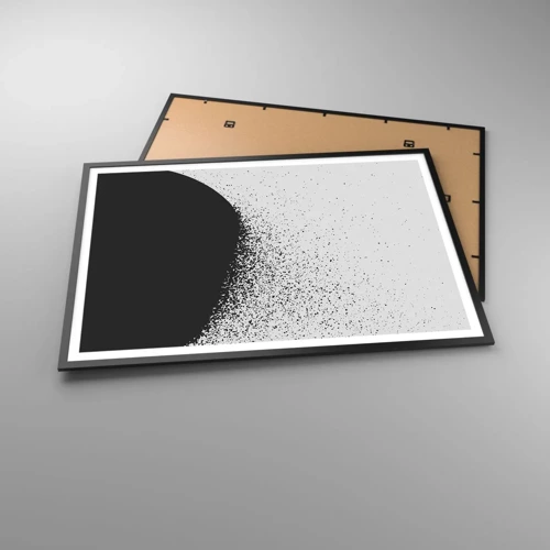 Poster in een zwarte lijst - Beweging van moleculen - 100x70 cm