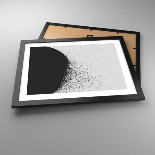Poster in een zwarte lijst - Beweging van moleculen - 40x30 cm