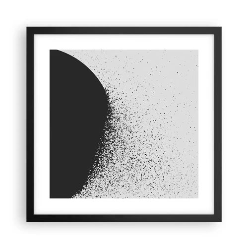 Poster in een zwarte lijst - Beweging van moleculen - 40x40 cm