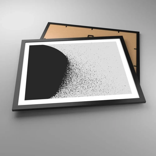 Poster in een zwarte lijst - Beweging van moleculen - 50x40 cm
