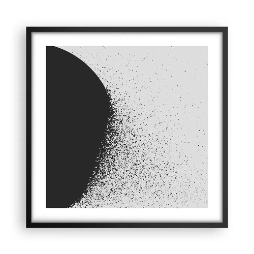 Poster in een zwarte lijst - Beweging van moleculen - 50x50 cm