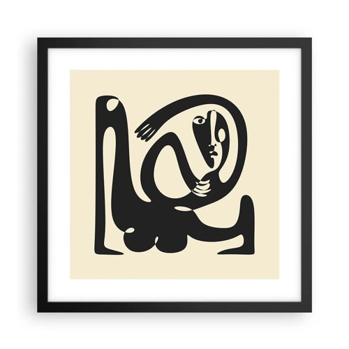 Poster in een zwarte lijst - Bijna Picasso - 40x40 cm