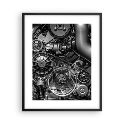 Poster in een zwarte lijst - De poëzie van mechanica - 40x50 cm