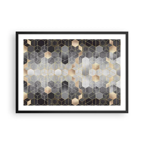 Poster in een zwarte lijst - Diamant samenstelling - 70x50 cm