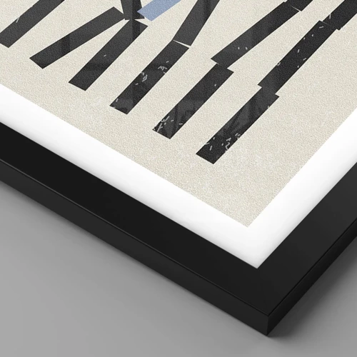 Poster in een zwarte lijst - Domino – compositie - 100x70 cm