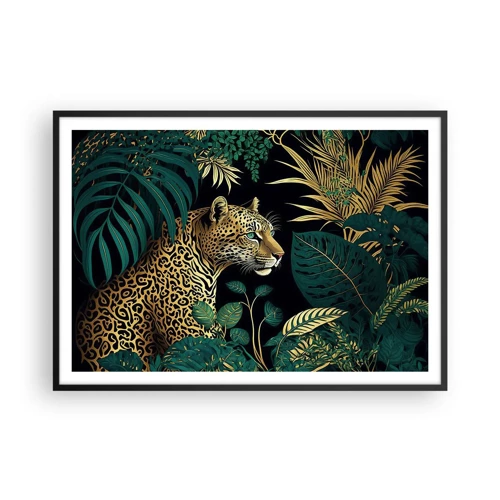 Poster in een zwarte lijst - Een gastheer in de jungle - 100x70 cm