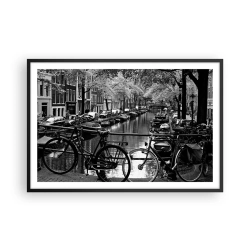 Poster in een zwarte lijst - Een heel Nederlands uitzicht - 91x61 cm