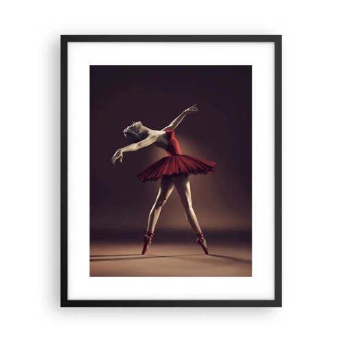 Poster in een zwarte lijst - Een prima ballerina - 40x50 cm