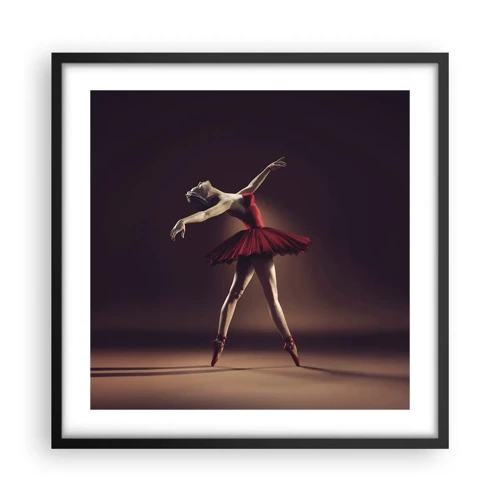 Poster in een zwarte lijst - Een prima ballerina - 50x50 cm