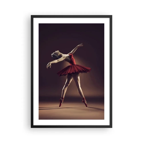Poster in een zwarte lijst - Een prima ballerina - 50x70 cm