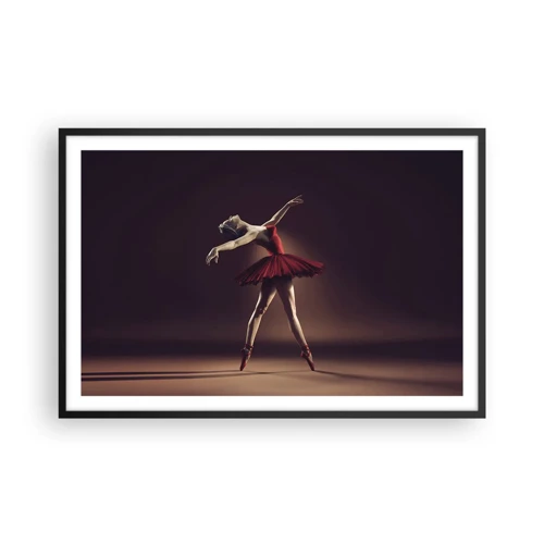Poster in een zwarte lijst - Een prima ballerina - 91x61 cm
