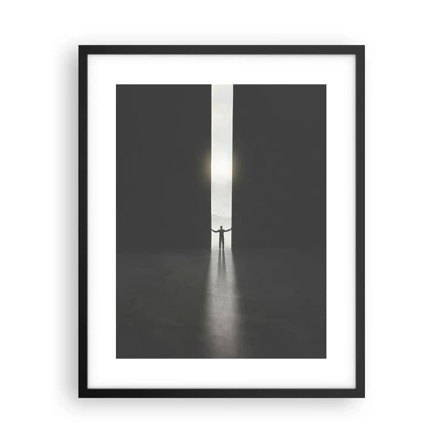 Poster in een zwarte lijst - Een stap naar een mooie toekomst - 40x50 cm
