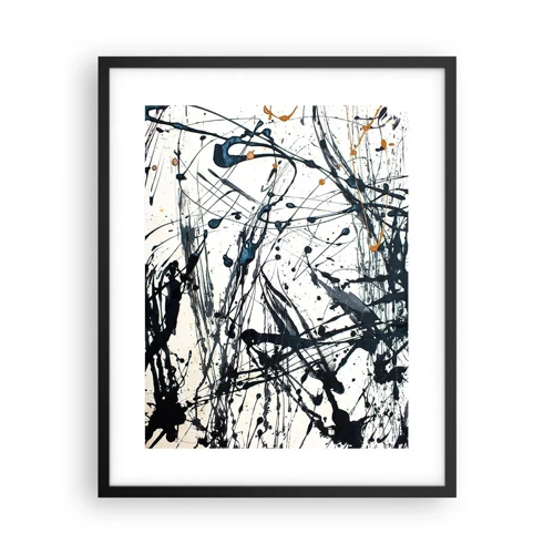 Poster in een zwarte lijst - Expressionistische abstractie - 40x50 cm