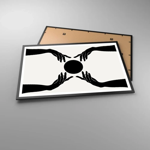Poster in een zwarte lijst - Geheim teken - 91x61 cm