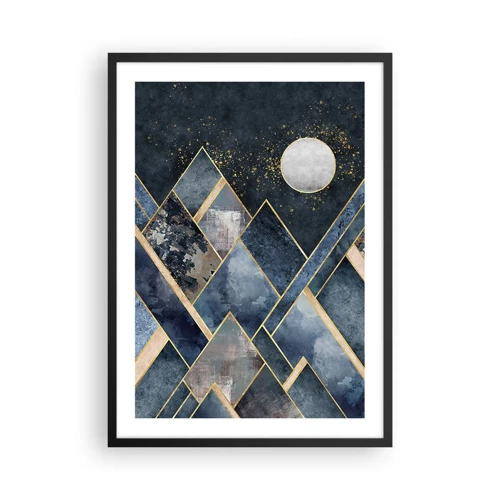 Poster in een zwarte lijst - Geometrisch landschap - 50x70 cm