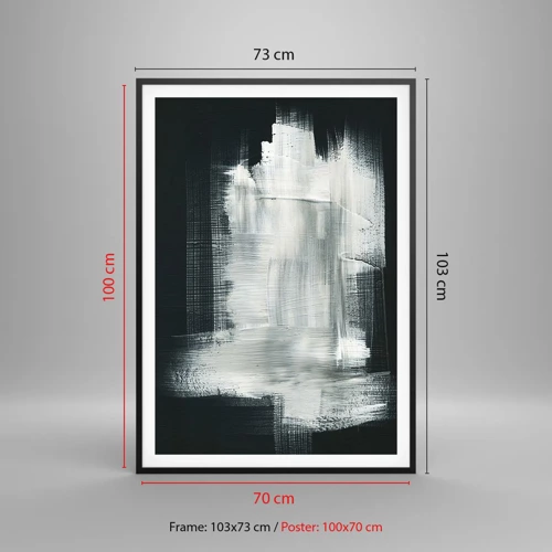 Poster in een zwarte lijst - Geweven van verticaal en horizontaal - 70x100 cm
