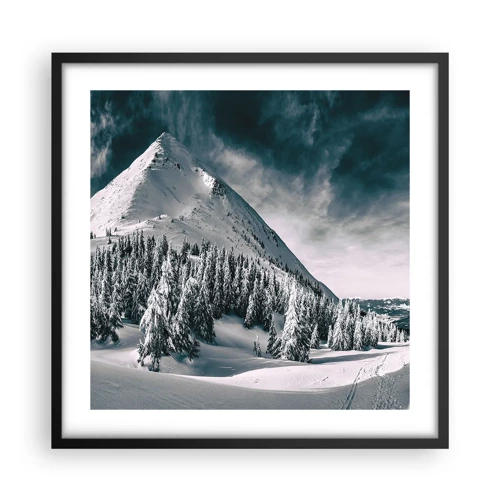 Poster in een zwarte lijst - Het land van sneeuw en ijs - 50x50 cm