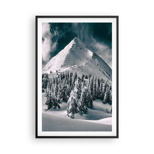 Poster in een zwarte lijst - Het land van sneeuw en ijs - 61x91 cm