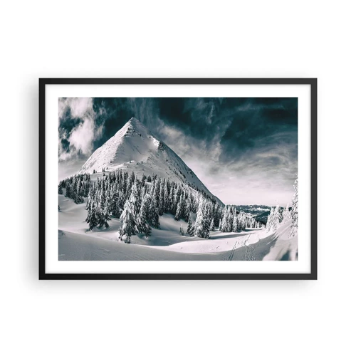 Poster in een zwarte lijst - Het land van sneeuw en ijs - 70x50 cm