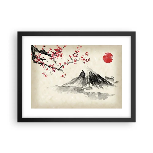 Poster in een zwarte lijst - Houd van Japan - 40x30 cm