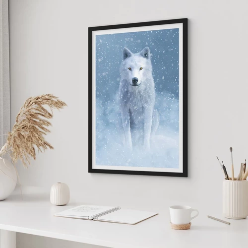 Poster in een zwarte lijst - In winterse sferen - 30x40 cm